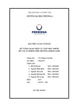 KỸ NĂNG GIAO TIẾP VÀ LÀM VIỆC NHÓM ĐỀ TÀI Ô NHIỄM MÔI TRƯỜNG KHÔNG KHÍ