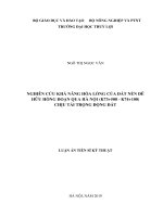 Luận án tiến sĩ kỹ thuật chuyên ngành Địa kỹ thuật xây dựng: Nghiên cứu khả năng hóa lỏng của đất nền đê hữu Hồng đoạn qua Hà Nội (K73+500-K74+100) chịu tải trọng động đất