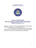 Trình bày cơ bản về giải pháp ERP cho các doanh nghiệp và tình hình ứng dụng tại các doanh nghiệp Việt Nam.