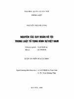 Luận án tiến sĩ luật học: Nguyên tắc suy đoán vô tội trong luật tố tụng hình sự Việt Nam