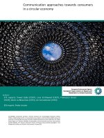 COMMUNICATION APPROACHES TOWARDS CONSUMERS IN A CIRCULAR ECONOMY