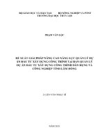 Luận văn thạc sĩ kỹ thuật chuyên ngành Quản lý xây dựng: Đề xuất giải pháp nâng cao năng lực quản lý dự án đầu tư xây dựng công trình tại Ban quản lý dự án đầu tư xây dựng công trình dân dụng và công nghiệp tỉnh Lâm Đồng