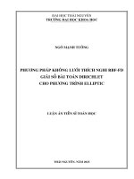 phương pháp không lưới thích nghi rbf fd giải số bài toán dirichlet cho phương trình elliptic