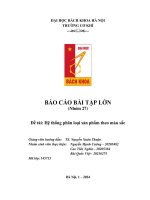 báo cáo bài tập lớn đề tài hệ thống phân loại sản phẩm theo màu sắc