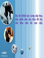 Tiểu Luận - Quản Trị Dự Án - Đề Tài - Dự Án (Khởi Sự) Cung Cấp Hoa, Cây Cảnh Cho Các Khu Đô Thị, Các Khu Căn Hộ Cao Cấp