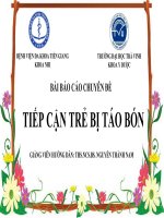 bài báo cáo chuyên đề tiếp cận trẻ bị táo bón