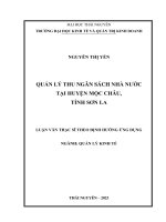 quản lý thu ngân sách nhà nước tại huyện mộc châu tỉnh sơn la