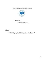 Tiểu Luận - Quản Trị Dự Án - Đề Tài - Thiết Lập Dự Án Khóa Học Anh Văn Future