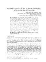 PHÁT TRIỂN NĂNG LỰC CẢM XÚC – XÃ HỘI CHO HỌC SINH LỚP 3 THÔNG QUA DẠY HỌC MÔN TIẾNG VIỆT