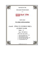 tài chính chứng khoáng chủ đề công ty cổ phần nhựa an phát xanh