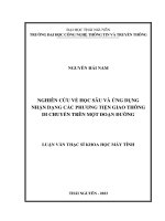 nghiên cứu về học sâu và ứng dụng nhận dạng các phương tiện giao thông di chuyển trên một đoạn đường