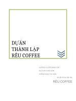 Tiểu Luận - Quản Trị Dự Án - Đề Tài - Dự Án  Thành Lập  Rêu Coffee 