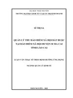 quản lý thu bảo hiểm xã hội bắt buộc tại bảo hiểm xã hội huyện si ma cai tỉnh lào cai