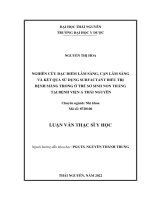 nghiên cứu đặc điểm lâm sàng cận lâm sàng và kết quả sử dụng surfactant điều trị bệnh màng trong ở trẻ sơ sinh non tháng tại bệnh viện a thái nguyên