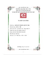 tổng quan về kinh tế trong quản trị