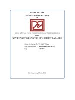 đồ án môn lập trình ứng dụng cho các thiết bị di dộng đề tài xây dựng ứng dụng tra cứu bài hát karaoke