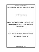 phát triển bảo hiểm y tế toàn dân trên địa huyện thuận châu tỉnh sơn la