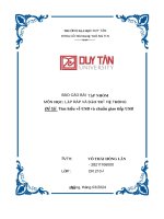 lắp ráp và bảo tr ì hệ thống đề tài tìm hiểu về usb và chuẩn giao tiếp usb