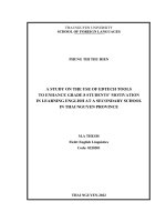 a study on the use of edtech tools to enhance grade 8 students motivation in learning english at a secondary school in thai nguyen province