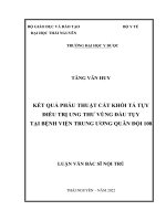 kết quả phẫu thuật cắt khối tá tụy điều trị ung thư vùng đầu tụy tại bệnh viện trung ương quân đội 108