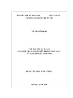 Luận văn thạc sĩ luật học: Thủ tục xét xử bị cáo là người chưa thành niên trong pháp luật tố tụng hình sự Việt Nam