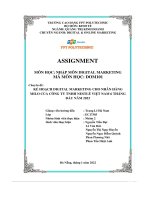 kế hoạch digital marketing cho nhãn hàng milo của công ty tnhh nestlé việt nam 6 tháng đầu năm 2022