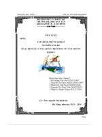 tiểu luận tài chính chứng khoán định giá và ra quyết định đầu tư vào chứng khoán