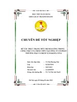 thực trạng mức độ hài lòng trong công việc của nhân viên tại công ty cổ phần thương mại và dịch vụ dakota vina