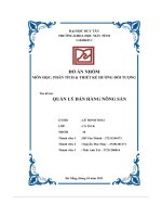 đồ án nhóm phân tích thiết kế hướng đối tượng quản lý bán hàng nông sản