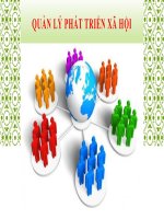 QUẢN LÝ PHÁT TRIỂN XÃ HỘI