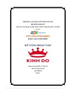 báo cáo cuối môn kỹ năng hoạt náo