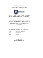 xây dựng chính sách truyền thông cổ động nhằm thu hút khách du lịch nội địa đến white sand hotel and apartment