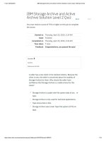 Ibm storage archive and active archive solution level 2 quiz  attempt review