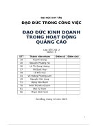 đạo đức kinh doanh trong hoạt động quảng cáo