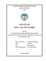 Chuyên đề thực tập tốt nghiệp: Tình hình hoạt động kinh doanh bảo hiểm vật chất xe cơ giới tại công tu bảo hiểm PVI Đông Đô giai đoạn 2018 - 2022