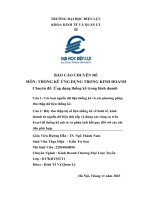 báo cáo chuyên đề môn thống kê ứng dụng trong kinh doanh chuyên đề ứng dụng thống kê trong kinh doanh