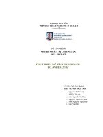 đồ án nhóm quản trị chiến lược phát triển mô hình kinh doanh đồ ăn healthy