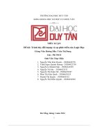 tiểu luận đề tài trình bày đối tượng và sự phát triển của logic học