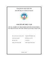 Chuyên đề thực tập: Nghiên cứu hoạt động kinh doanh bất động sản nhà ở có yếu tố nước ngoài tại Savills Việt Nam