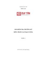 bài kiểm tra thường kỳ pháp luật đại cương