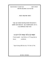 Luận văn thạc sĩ luật học: Việc quy định tội phạm đối với hành vi khiêu dâm trẻ em - Quan điểm quốc tế và Luật Hình sự Việt Nam