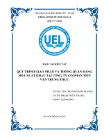 báo cáo kiến tập quy trình giao nhận và thông quan hàng hóa xuất khẩu tại công ty cổ phần tiếp vận trung thực
