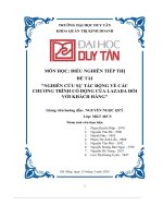 đề tài nghiên cứu sự tác động về các chương trình cổ động của lazada đối với khách hàng