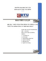 phân tích tình hình tài chính và dự toán tài chính công ty thép hoà phát