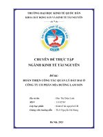 Chuyên đề thực tập: Hoàn thiện công tác quản lý đất đai ở Công ty cổ phần mía đường Lam Sơn