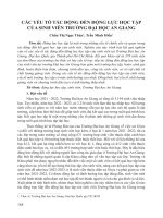 168 CÁC YẾU TỐ TÁC ĐỘNG ĐẾN ĐỘNG LỰC HỌC TẬP CỦA SINH VIÊN TRƯỜNG ĐẠI HỌC AN GIANG