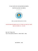 tiểu luận học phần quản lý công chuyển đổi số trong quản lý công tại chi cục thuế khu vực kiến an an lão