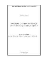 Đảng Cộng sản Việt Nam lãnh đạo kinh tế đối ngoại giai đoạn hiện nay