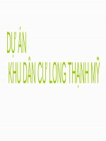 Dự Án khu dân cư long thạnh mỹ