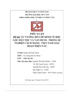 tư tưởng hồ chí minh về độc lộc dân tộc và vận dụng trong sự nghiệp cách mạng việt nam giai đoạn hiện nay